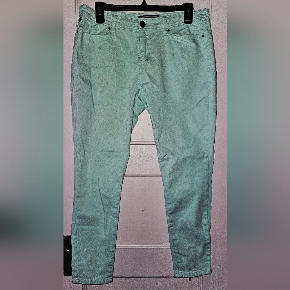 Kardashian Kollection Mint Low Rise Skinny Jeans Size 12